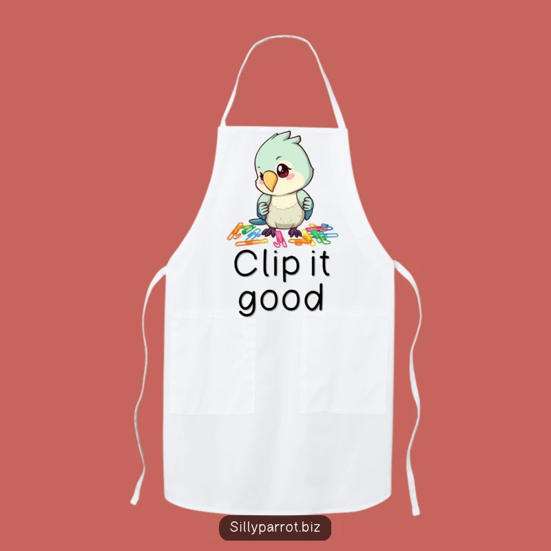 Funny Parrot Apron: Kitchen Organizer Helper, Perfect Hilarious Cooking Gift