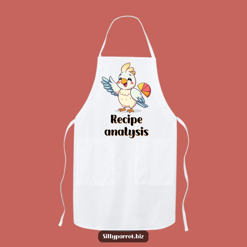 Funny Parrot Pie Chart Apron: Kitchen Analytics Helper, Perfect Hilarious Gift