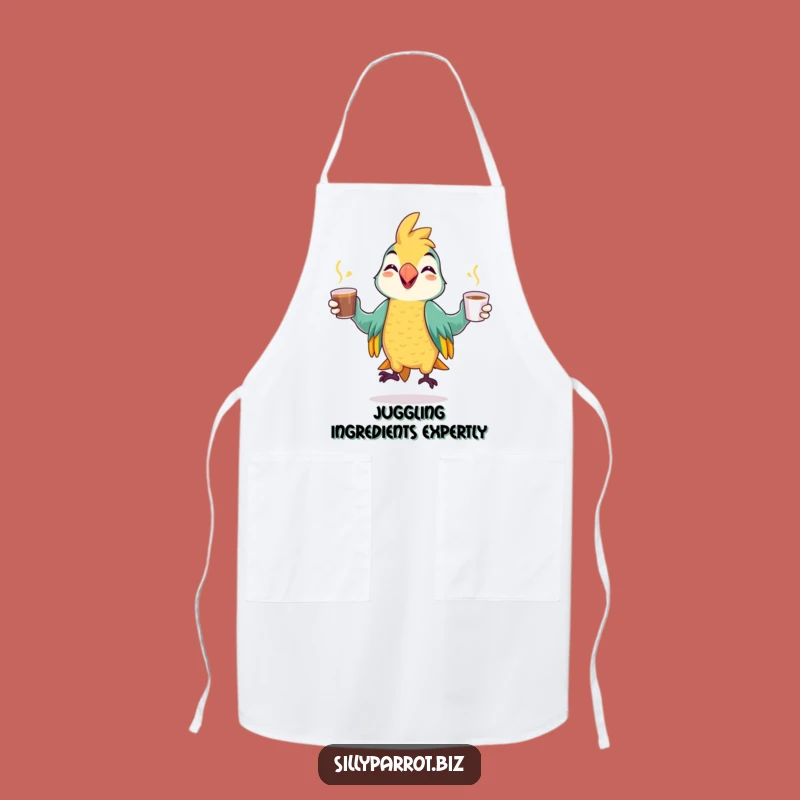 Funny Parrot Juggling Apron: Cook and Entertain with Vibrant Flair