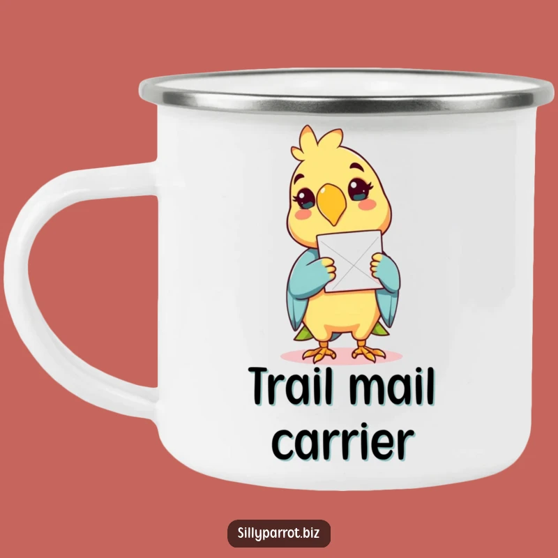 Funny Delivery Parrot Camping Mug - Durable & Cheerful Bird Gift