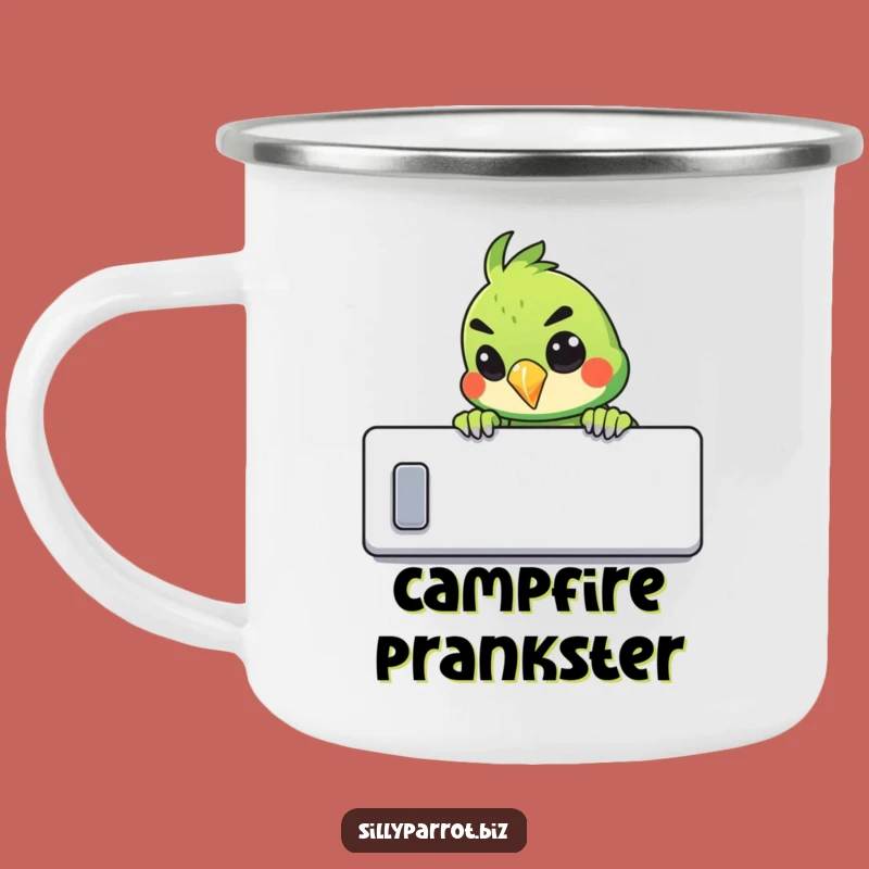 Funny Mischievous Parrot Camping Mug - Durable Prankster Bird Gift