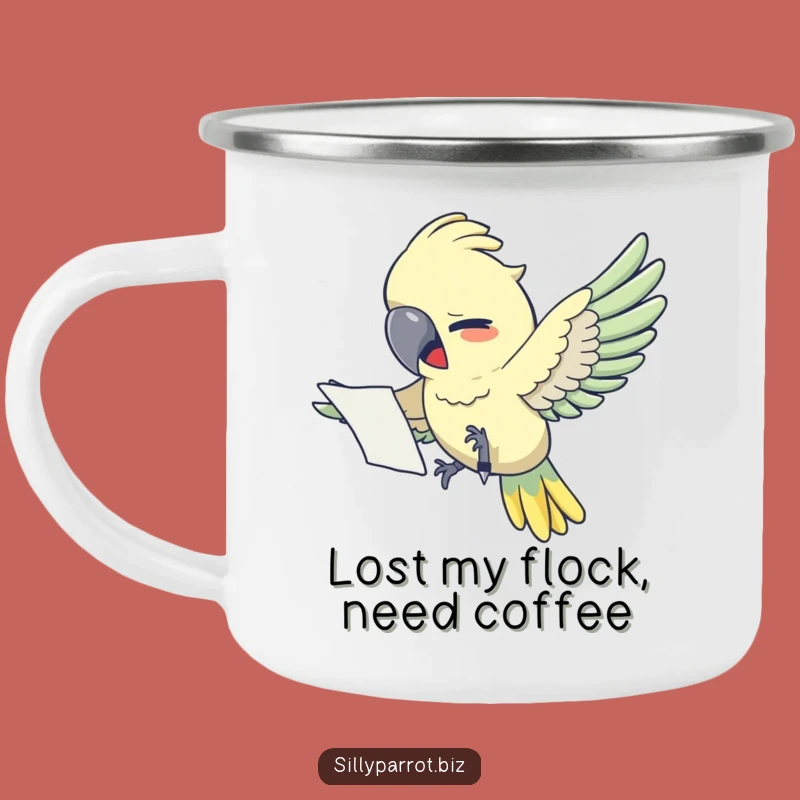 Funny Stressed Parrot Camping Mug - Outdoor Office Humor for Parrot Fans