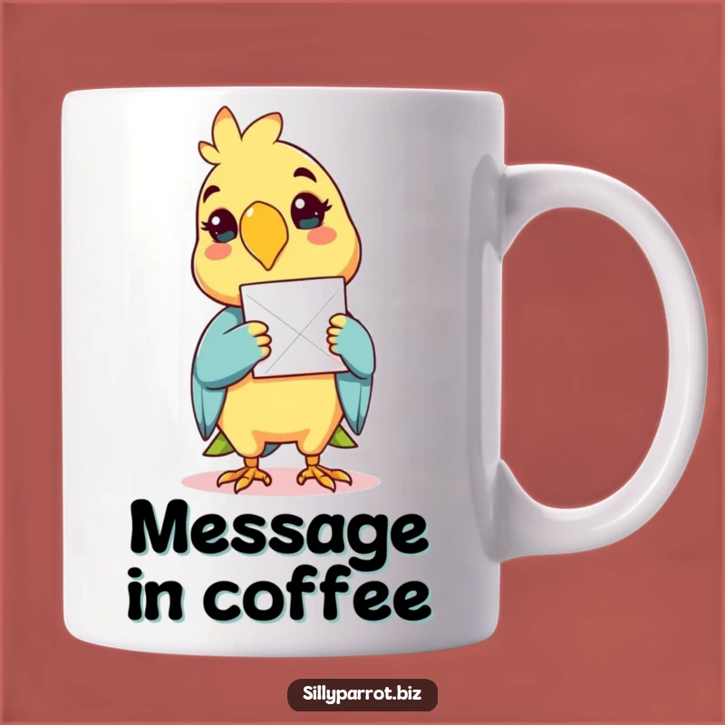 Funny Delivery Parrot Mug - Cheerful Bird Mail Gift