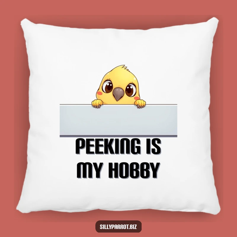 Funny Curious Parrot Pillow - Comfy Decor with Office Humor for Parrot Fans