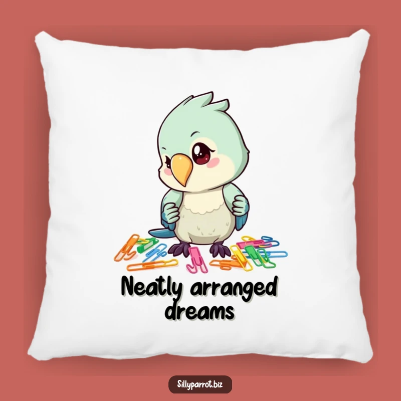 Funny Parrot Pillow: Cozy Clip Organizer Decor, Perfect Hilarious Gift for Comfy Spaces