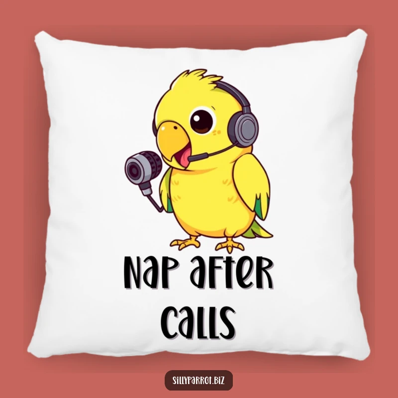 Funny Parrot Squawk Pillow: Cozy Silly Bird Headset Cushion