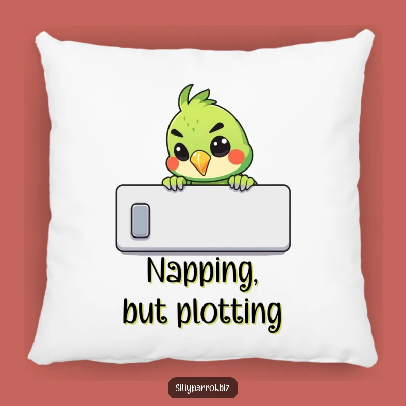 Funny Mischievous Parrot Pillow - Cozy & Sly Bird Cushion