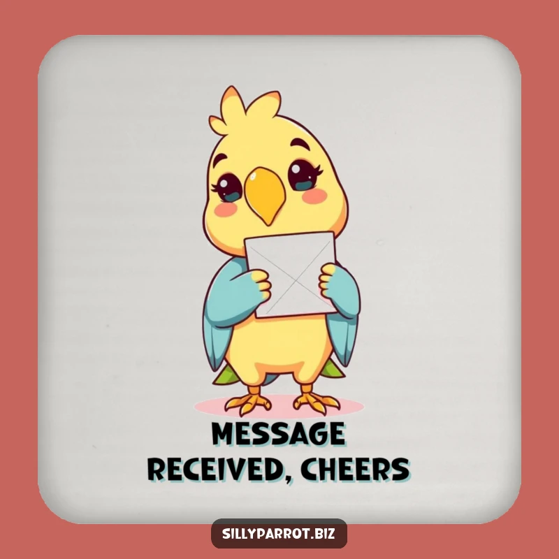 Funny Delivery Parrot Coaster - Cheerful Bird Drink Decor