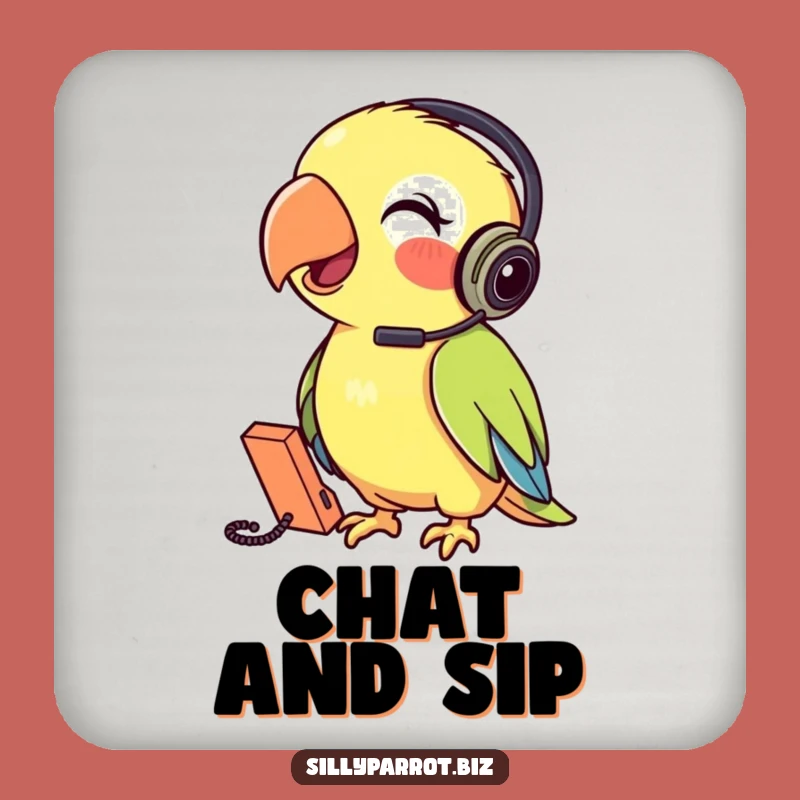 Funny Parrot Coasters: Protect Surfaces with Talking Humor, Funny Gift