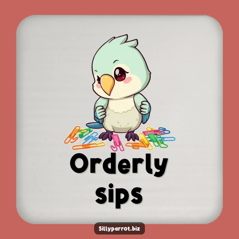 Funny Parrot Drink Coaster: Organized Surface Protection, Perfect Hilarious Gift Set