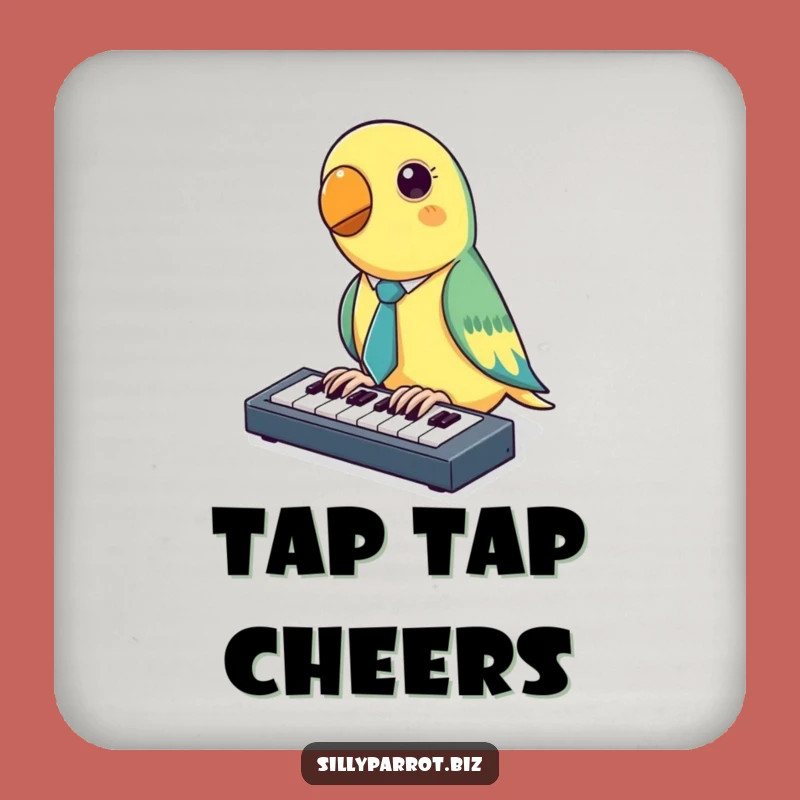 Funny Parrot Coasters: Protect Surfaces with Keyboard Humor, Funny Gift