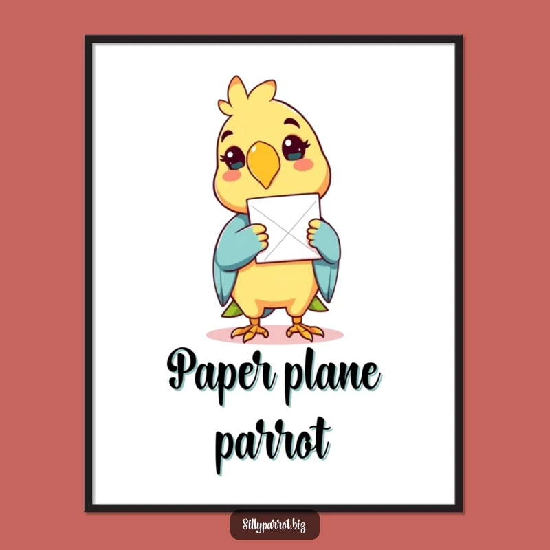 Funny Delivery Parrot Poster - Whimsical Bird Art & Gift