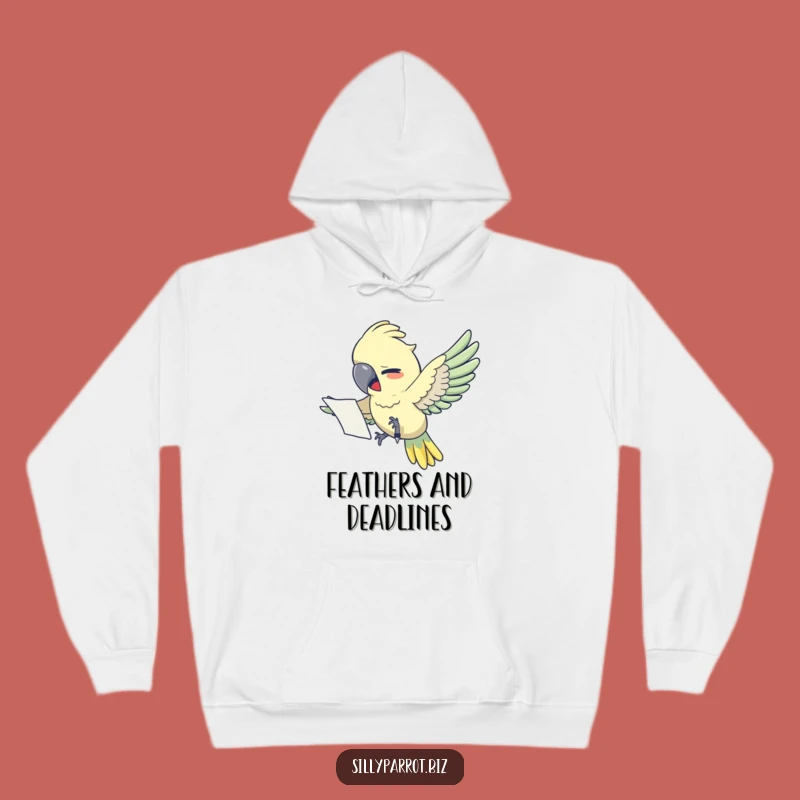 Funny Stressed Parrot Hoodie - Cozy Office Humor Wear for Parrot Lovers