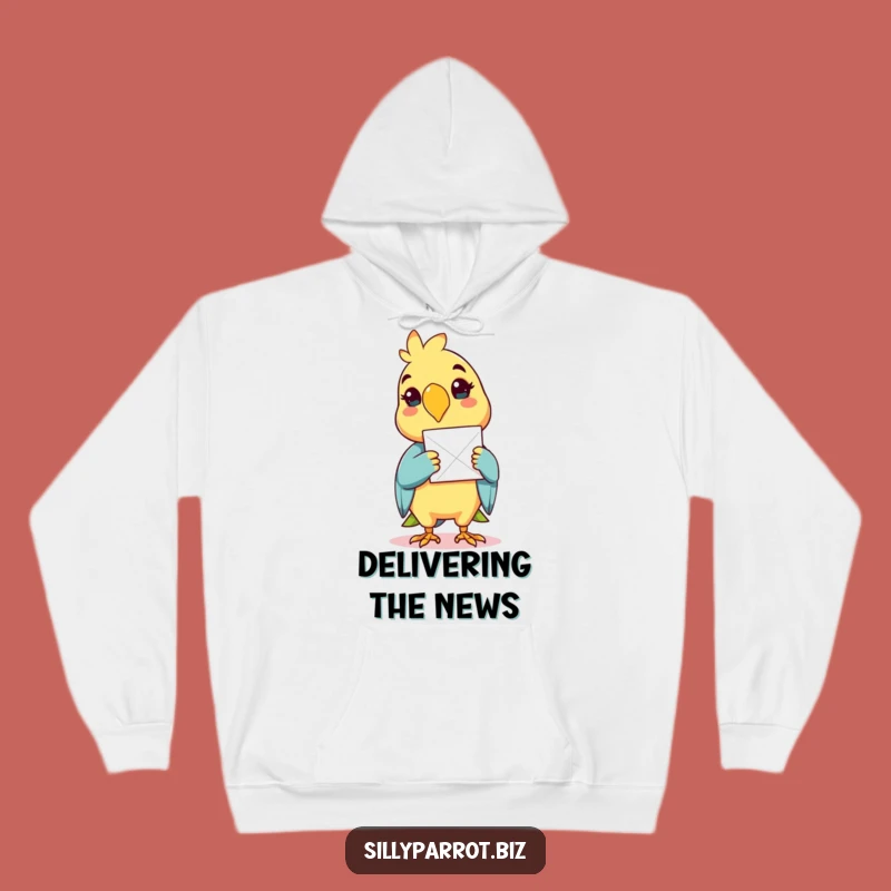 Funny Delivery Parrot Hoodie - Cozy & Cheerful Bird Sweatshirt