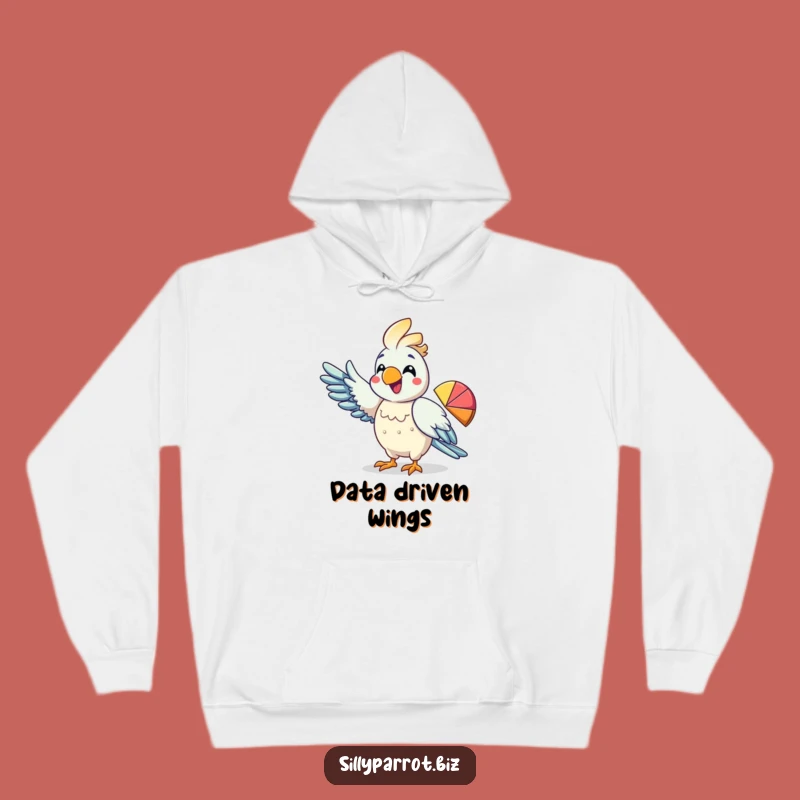 Funny Parrot Pie Chart Hoodie: Cozy Data Insights, Perfect Warm Funny Gift