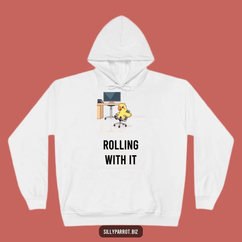 Funny Parrot Cozy Hoodie - Hilarious Break Time Gift for Ultimate Fun