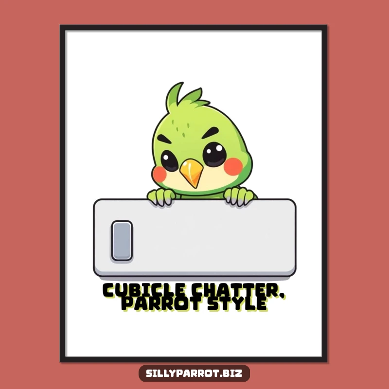 Free Printable Wall Art: Mischievous Parrot Funny Downloadable Poster
