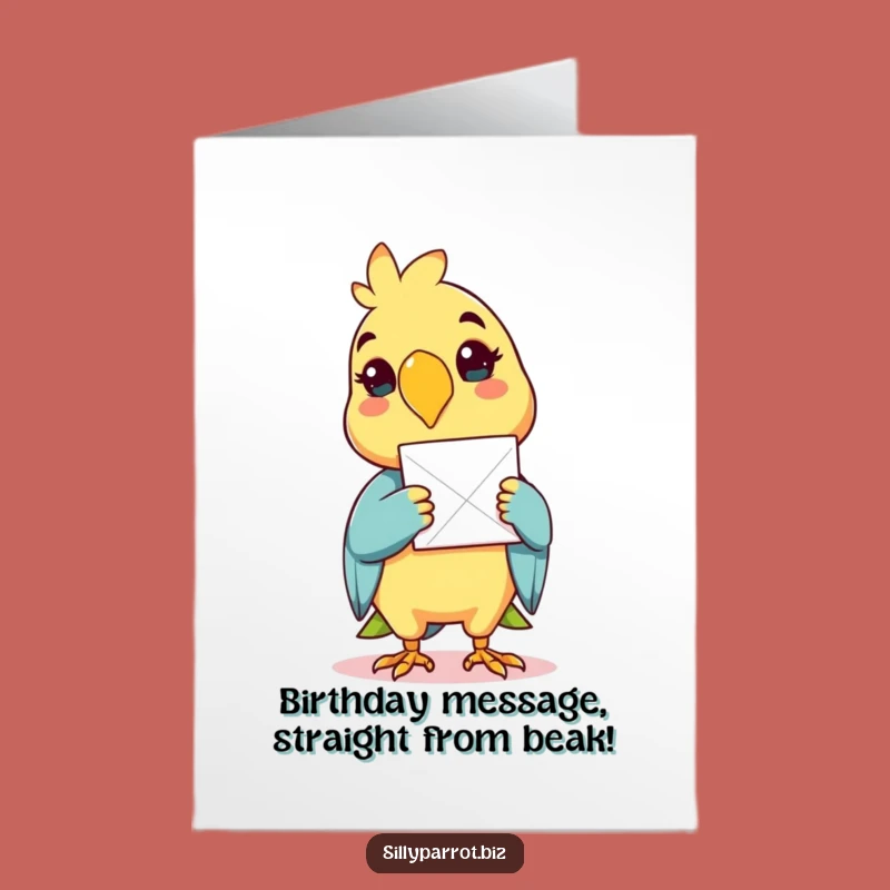 Free Printable Birthday Card: Delivery Parrot Funny Downloadable Gift