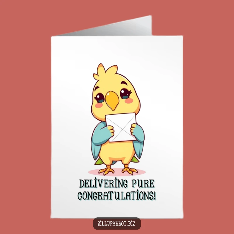 Free Printable Congrats Card: Delivery Parrot Funny Downloadable Gift