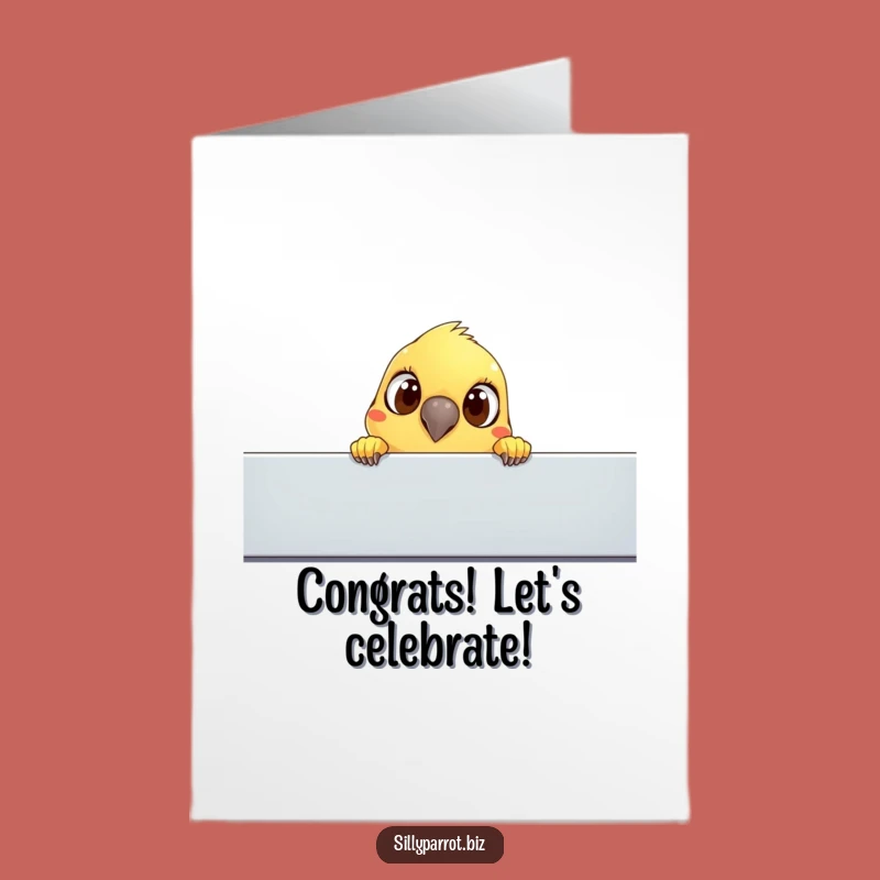 Free Printable Parrot Congrats Card: Office Curiosity Congratulations Downloadable Gift