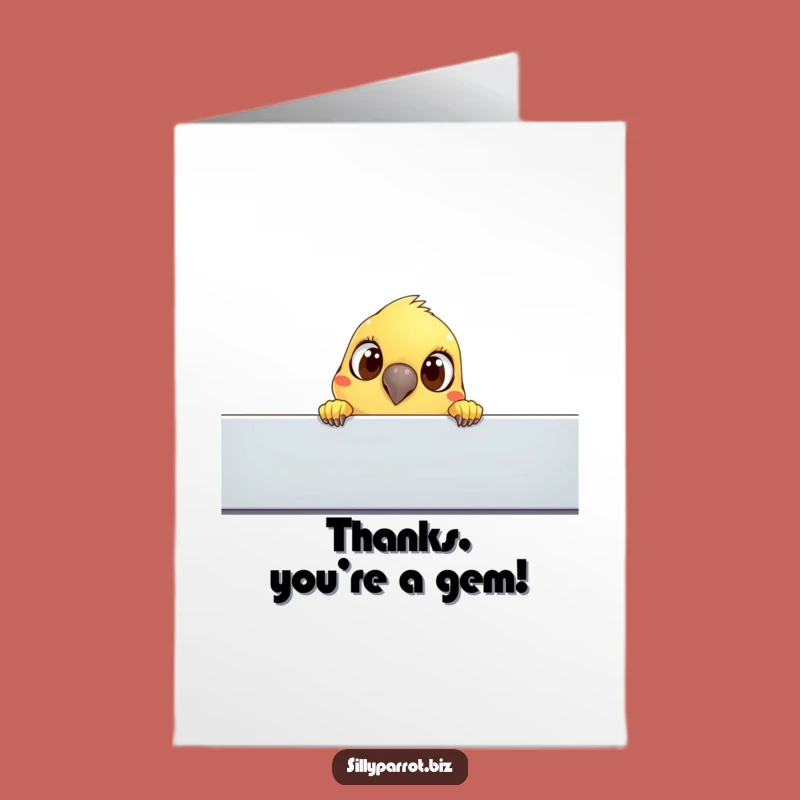 Free Printable Parrot Thank You Card: Curious Office Gesture Downloadable Gift