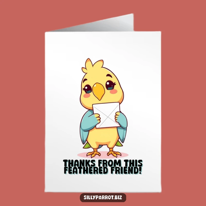 Free Printable Thank You Card: Delivery Parrot Funny Downloadable Gift