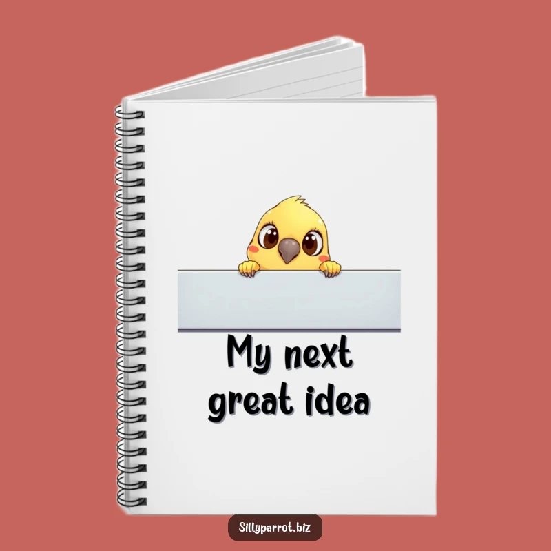 Funny Curious Parrot Notebook - Journal Your Ideas with Office Humor