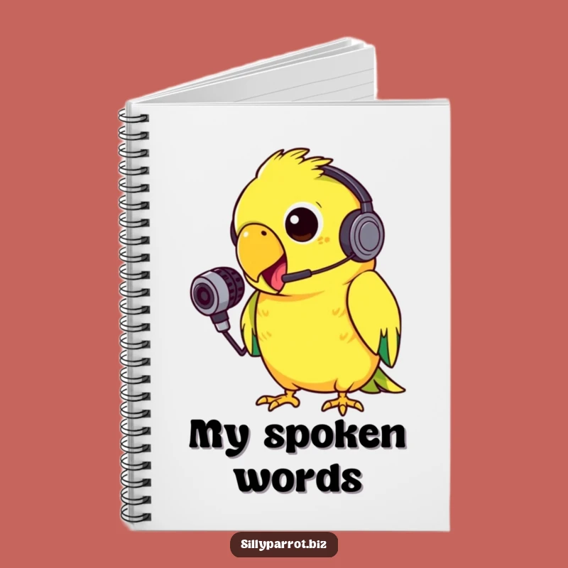 Funny Parrot Squawk Notebook: Silly Headset Pages for Loud Ideas