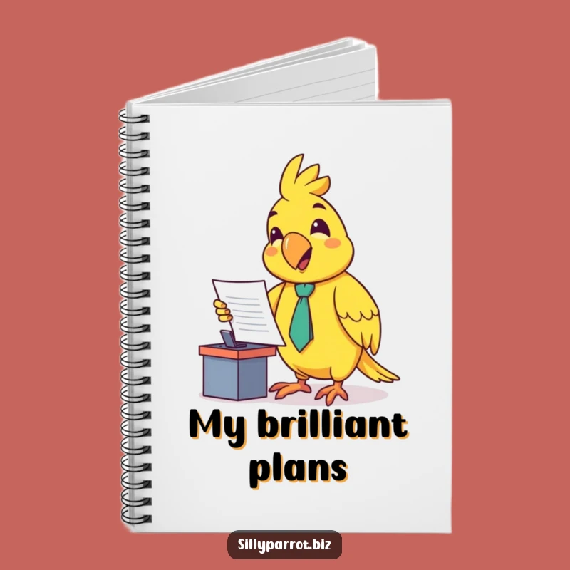 Funny Parrot Presenter Notebook: Enthusiastic Bird Pages for Meeting Notes