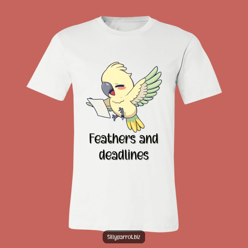 Funny Stressed Parrot T-Shirt - Hilarious Office Humor Tee for Parrot Fans