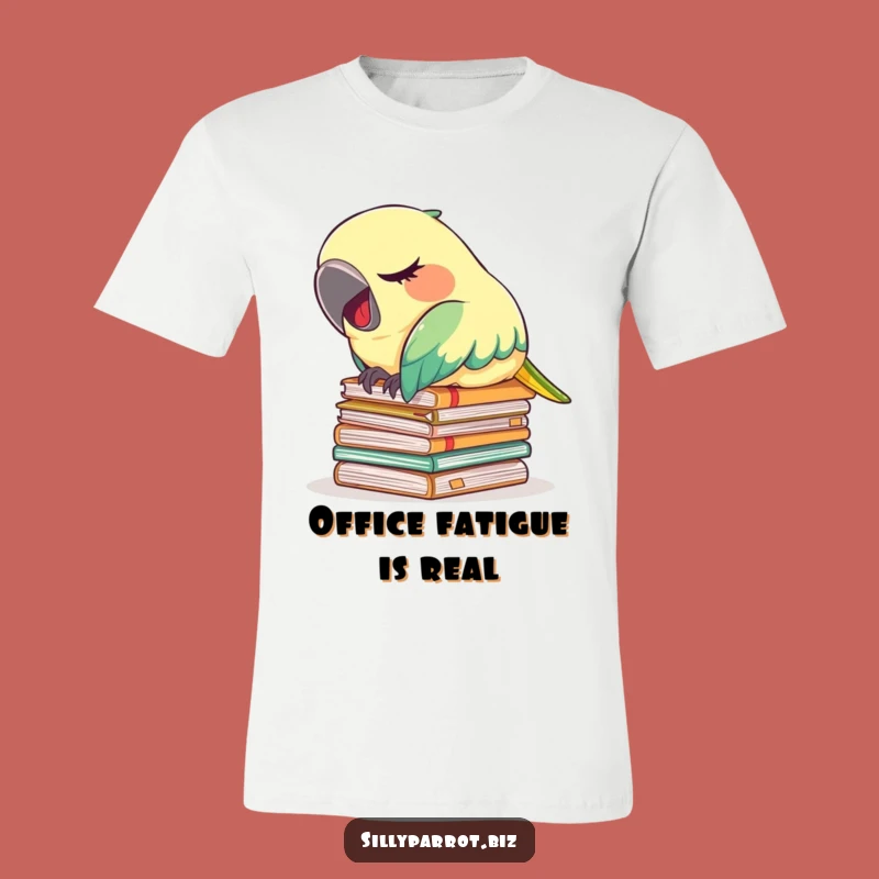 Funny Tired Parrot T-Shirt: Show Your Exhaustion with This Comical Bird Design