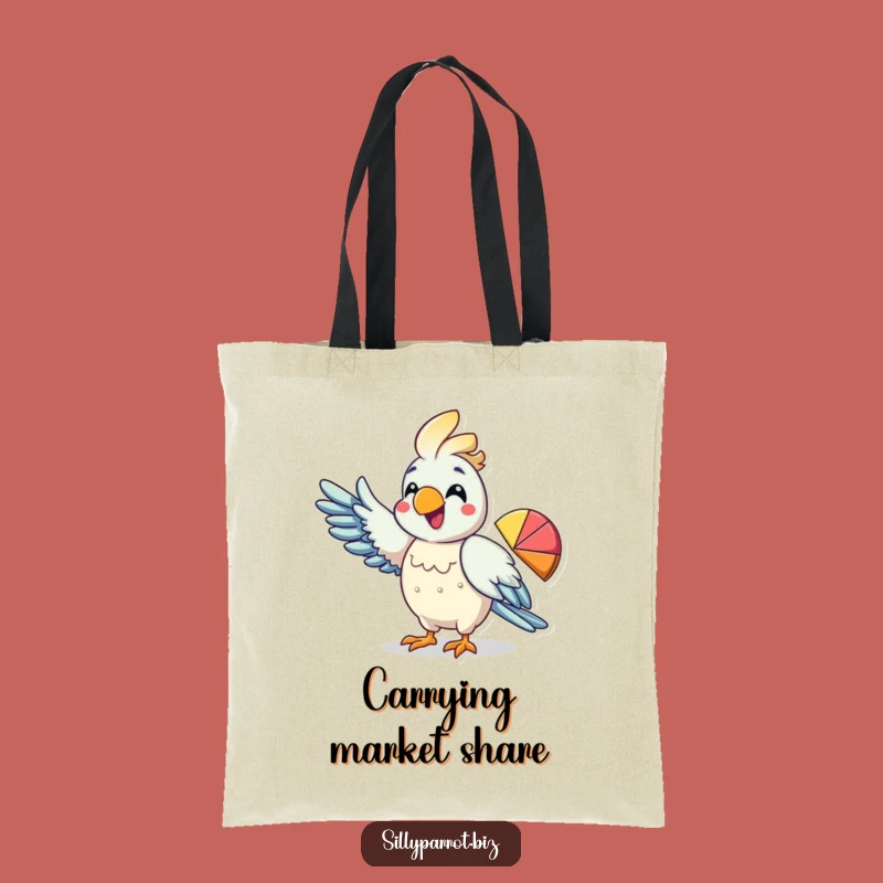 Funny Parrot Pie Chart Tote Bag: Carry Your Data, Perfect Hilarious Gift