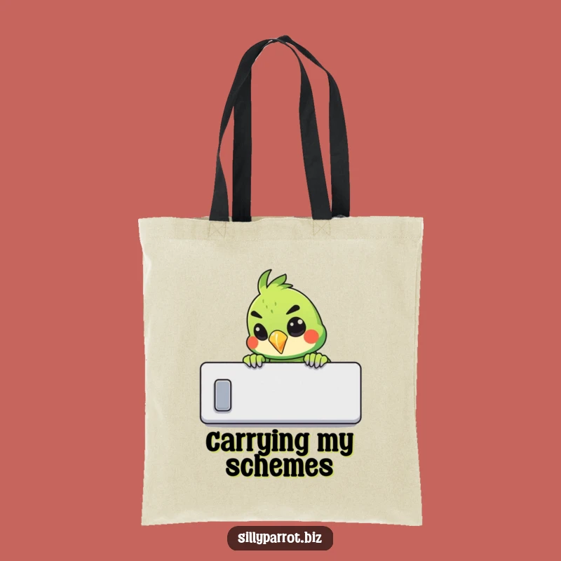 Funny Mischievous Parrot Tote Bag - Office Prankster Bird Carryall