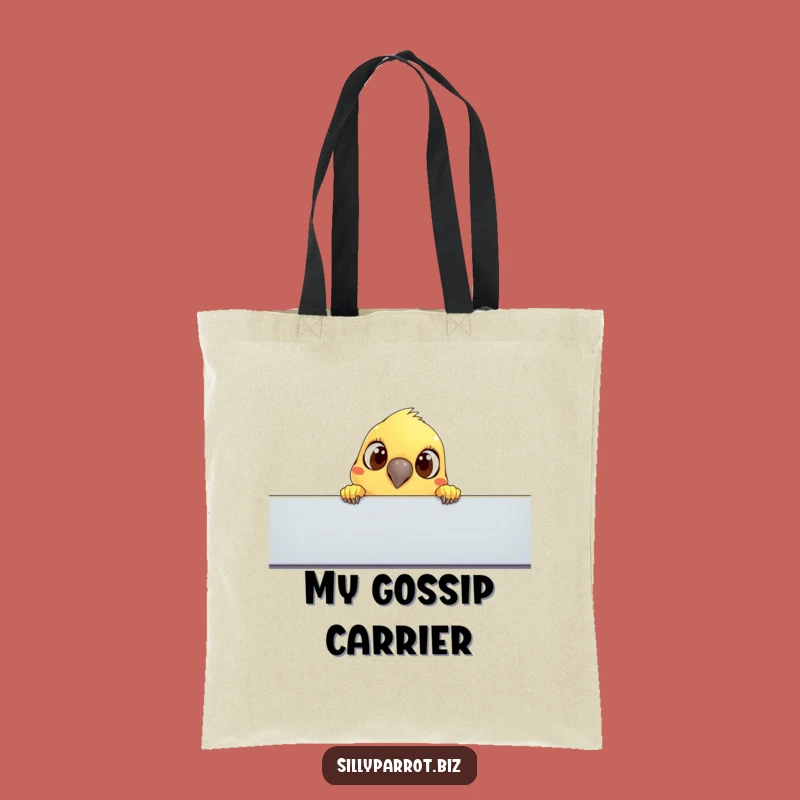 Funny Curious Parrot Tote Bag - Chic Office Accessory for Parrot Fans